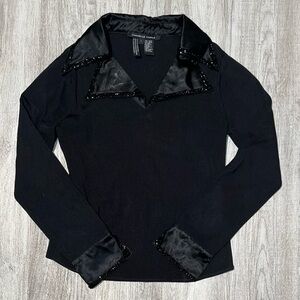 Michelle Nicole black knitted beaded top